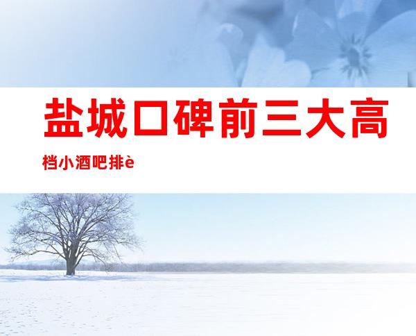 盐城口碑前三大高档小酒吧排行-哪家实惠好耍？