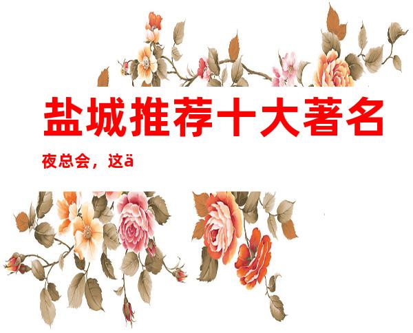 盐城推荐十大著名夜总会,这些家消费你知道吗