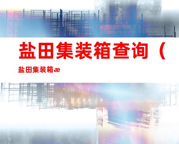 盐田集装箱查询(盐田集装箱查询 货物追踪)