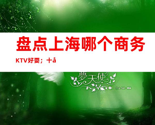 盘点上海哪个商务KTV好耍；十大商务KTV如何预订
