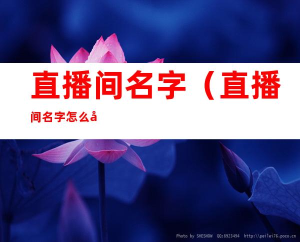 直播间名字(直播间名字怎么取吸引人呢)