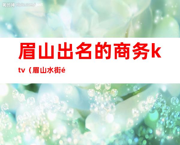 眉山出名的商务ktv（眉山水街附近商务酒店）