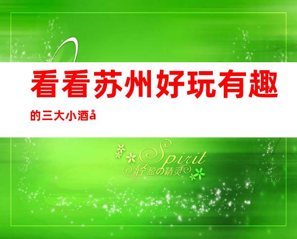 看看:苏州好玩有趣的三大小酒吧排名情况及消费情况