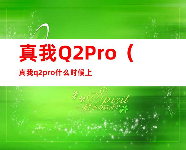 真我Q2Pro(真我q2pro什么时候上市的?)