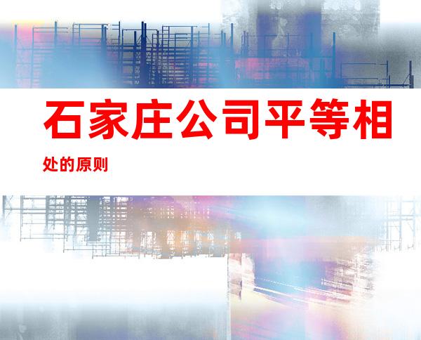 石家庄公司/平等相处的原则