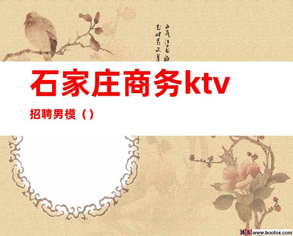石家庄商务ktv招聘男模()