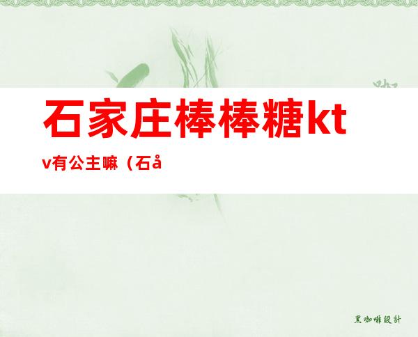 石家庄棒棒糖ktv有公主嘛(石家庄槐安路棒棒糖KTV对面)