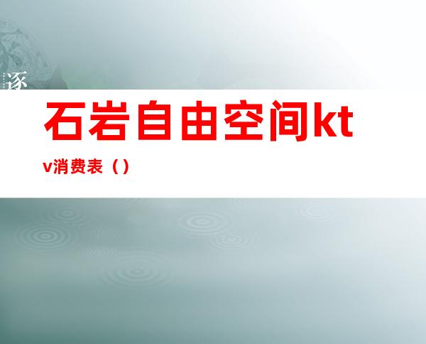 石岩自由空间ktv消费表()