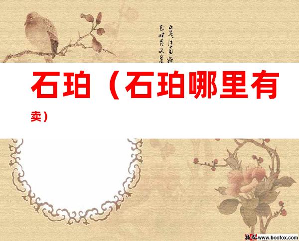 石珀(石珀哪里有卖)