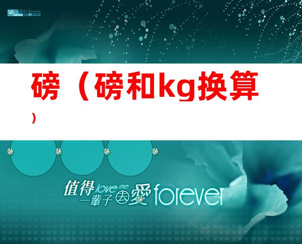 磅(磅和kg换算)