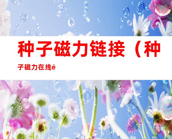 种子磁力链接(种子磁力在线链接)