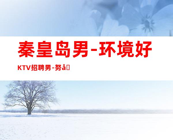 秦皇岛男.-环境好KTV招聘男.-努力就有回报