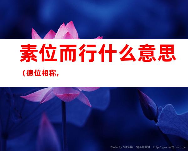 素位而行什么意思（德位相称,素位而行的意思）