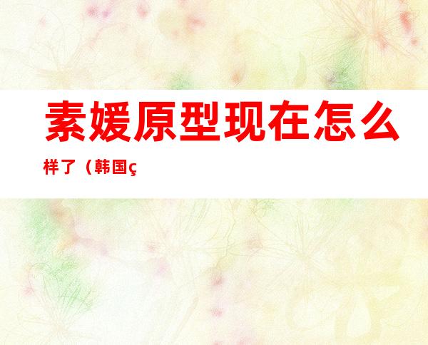 素媛原型现在怎么样了（韩国素媛原型现在怎么样了）