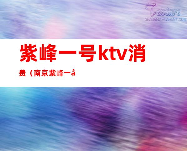 紫峰一号ktv消费(南京紫峰一号ktv消费)