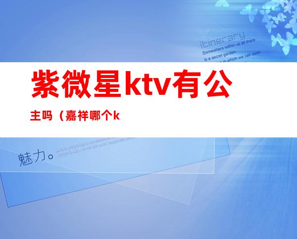 紫微星ktv有公主吗(嘉祥哪个ktv公主好)