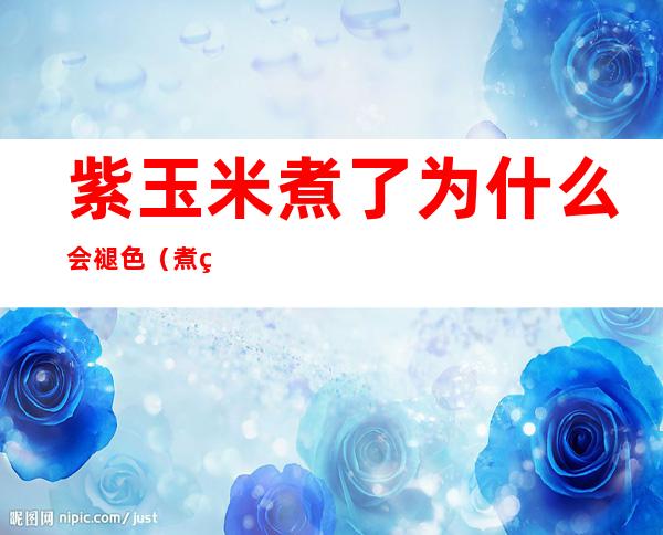 紫玉米煮了为什么会褪色(煮紫玉米不褪色的窍门)
