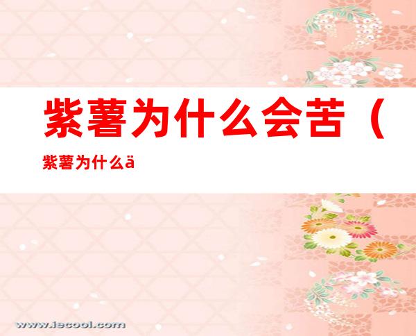 紫薯为什么会苦(紫薯为什么会苦能吃吗)
