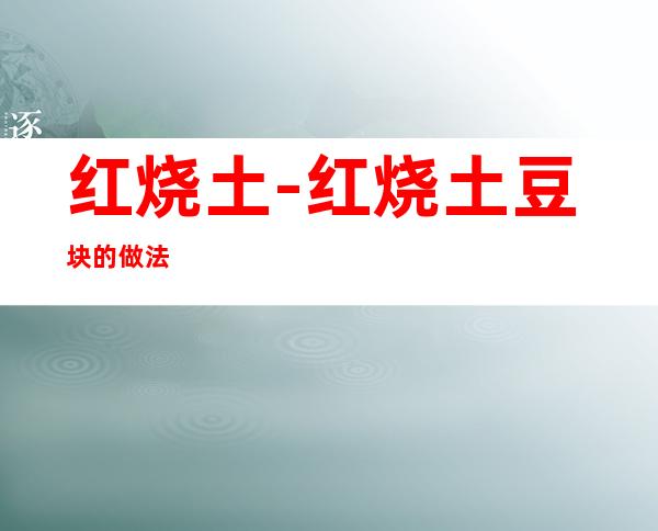 红烧土-红烧土豆块的做法