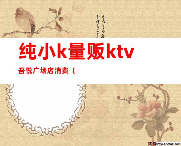 纯小k量贩ktv吾悦广场店消费(纯k一号ktv)