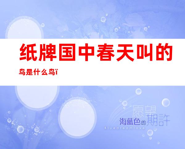 纸牌国中春天叫的鸟是什么鸟(纸牌国中的鸟叫声)