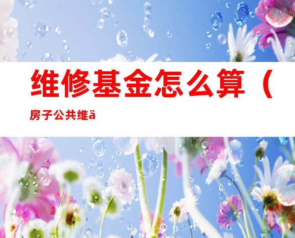 维修基金怎么算(房子公共维修基金怎么算)