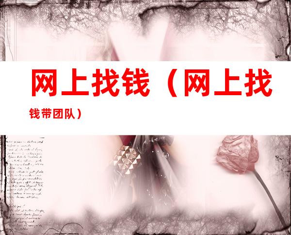 网上找钱(网上找钱带团队)