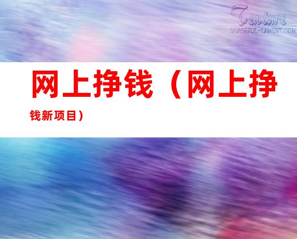 网上挣钱（网上挣钱新项目）