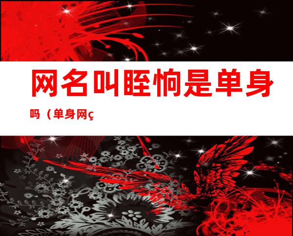 网名叫眰恦是单身吗（单身网络昵称）