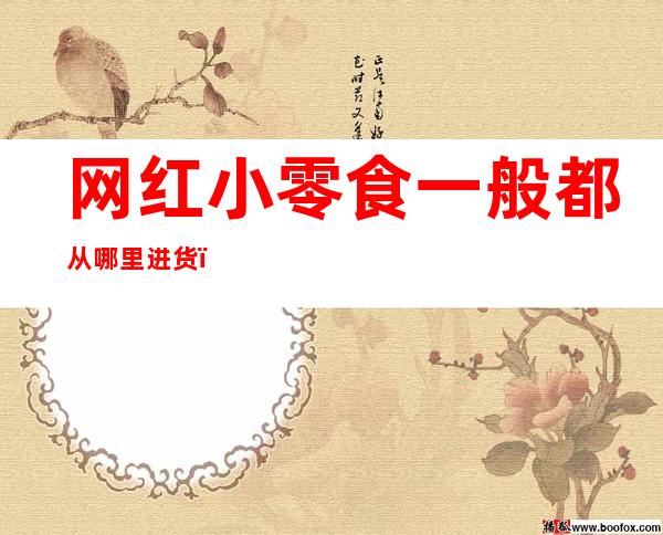 网红小零食一般都从哪里进货（想开一家网红零食店都是从哪里进货的）