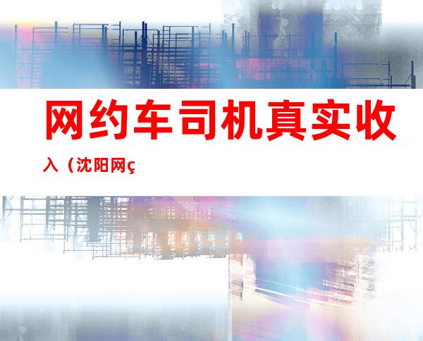 网约车司机真实收入(沈阳网约车司机真实收入)