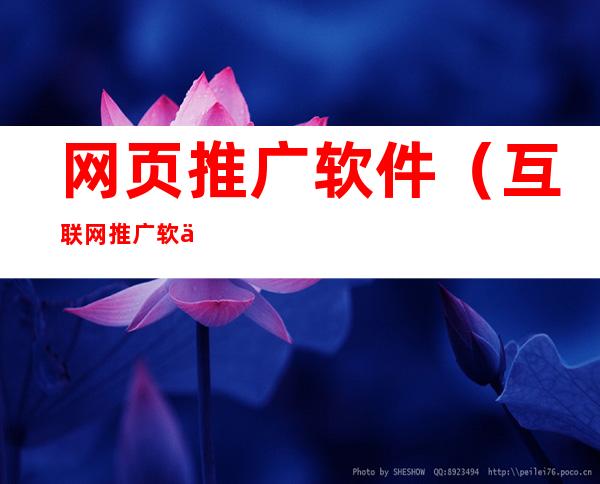 网页推广软件(互联网推广软件)
