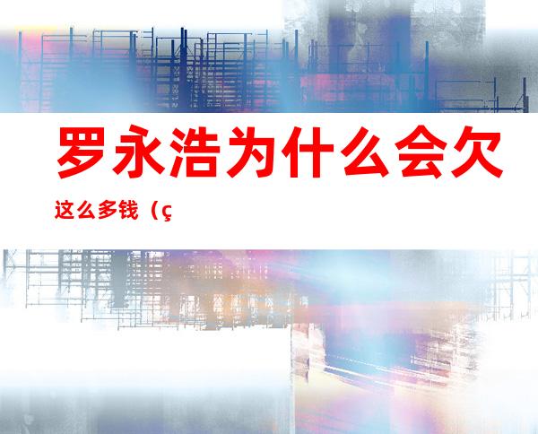 罗永浩为什么会欠这么多钱(罗永浩为什么会欠这么多钱不是公司的钱吗)