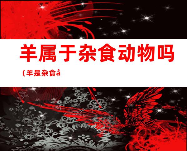 羊属于杂食动物吗(羊是杂食动物吗)