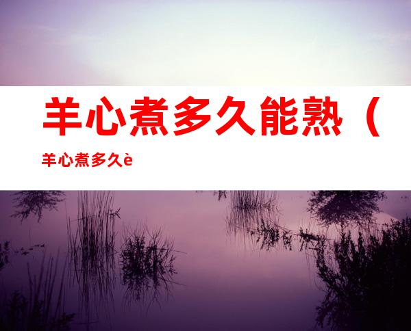 羊心煮多久能熟(羊心煮多久能熟透)