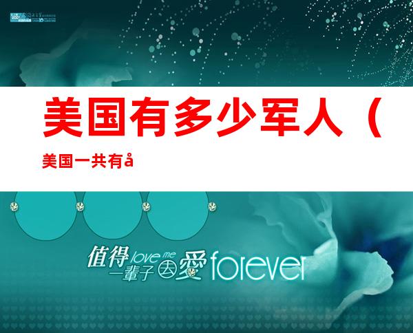 美国有多少军人（美国一共有多少名军人）