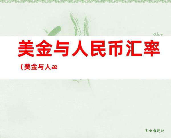 美金与人民币汇率(美金与人民币汇率换算)