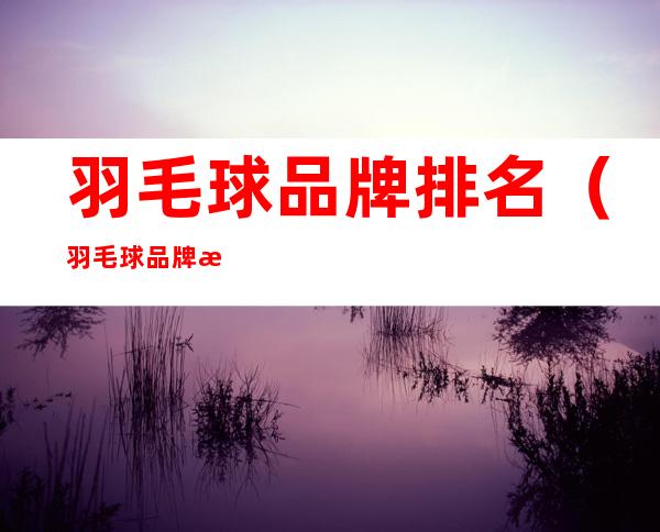 羽毛球品牌排名(羽毛球品牌排名yy)