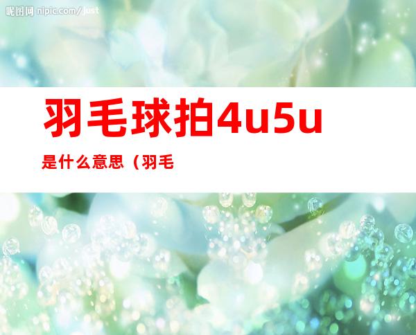 羽毛球拍4u5u是什么意思(羽毛球拍4U是什么意思)