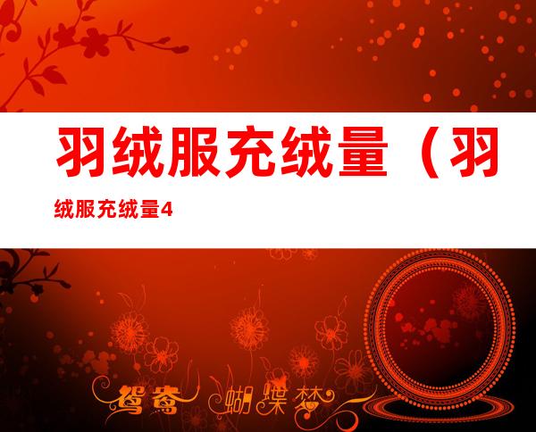 羽绒服充绒量(羽绒服充绒量45g)
