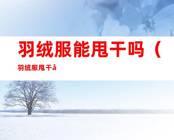 羽绒服能甩干吗(羽绒服甩干吗)