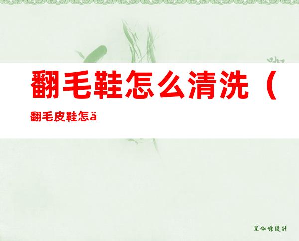 翻毛鞋怎么清洗(翻毛皮鞋怎么清洗表面)