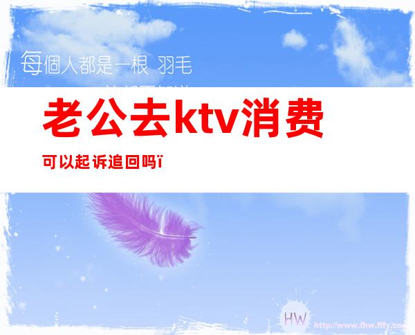 老公去ktv消费可以起诉追回吗(kTv被起诉侵权怎么办)
