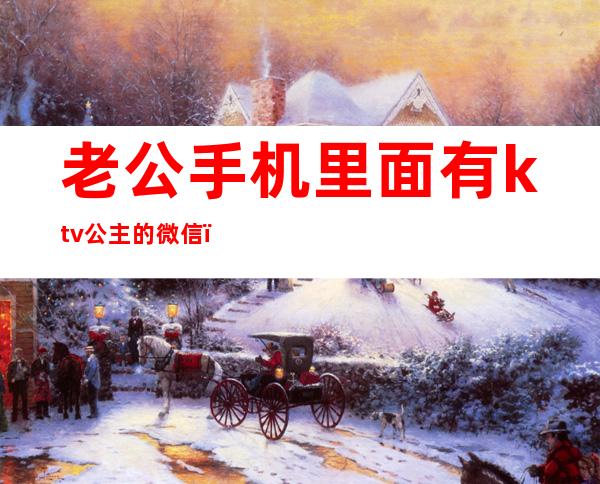 老公手机里面有ktv公主的微信(老公加ktv公主的微信应该管吗)
