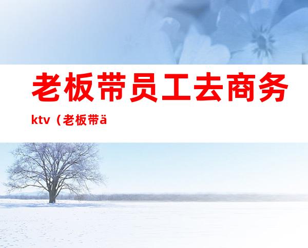 老板带员工去商务ktv(老板带你去交际)