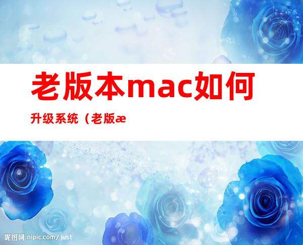老版本mac如何升级系统(老版本mac如何升级系统11)