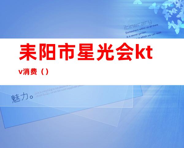 耒阳市星光会ktv消费（）