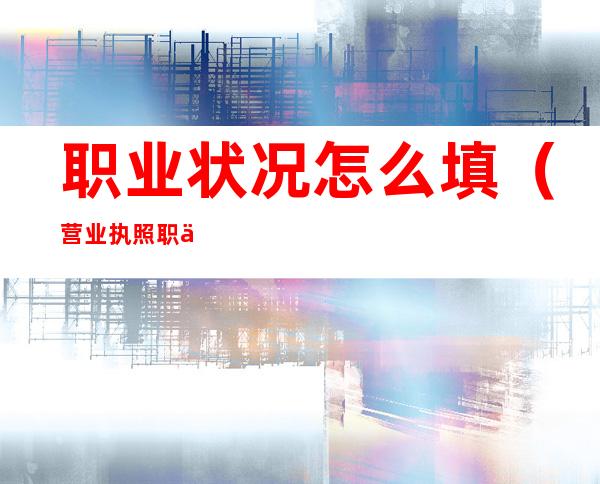 职业状况怎么填(营业执照职业状况怎么填)