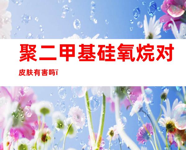 聚二甲基硅氧烷对皮肤有害吗(乙烯基聚二甲基硅氧烷对皮肤有害吗)