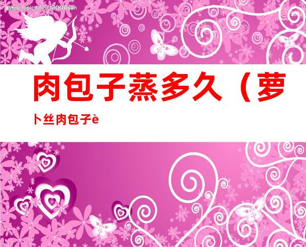 肉包子蒸多久（萝卜丝肉包子蒸多久）